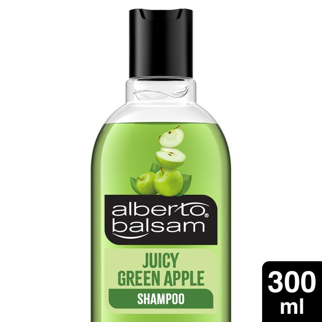 Alberto Balsam green apple shampoo bottle (British brand)