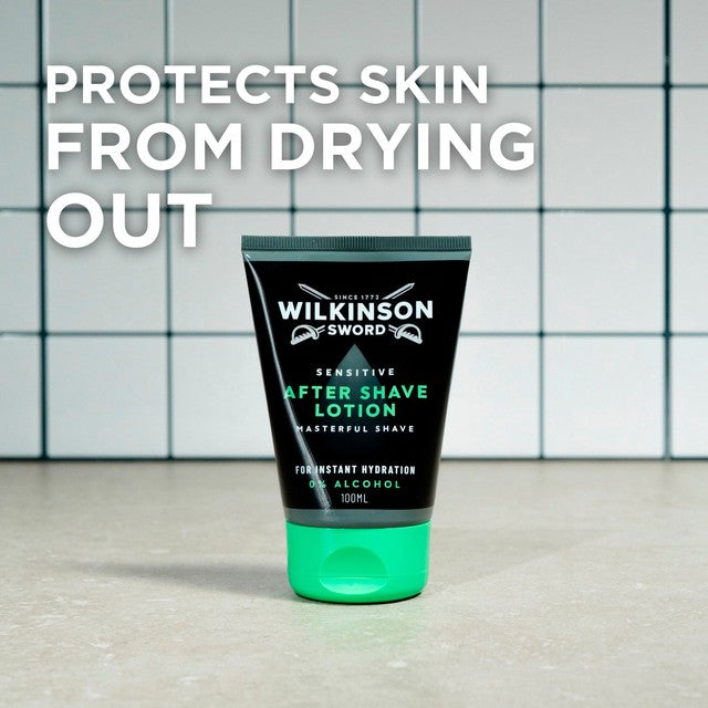 Wilkinson Sword sensitive aftershave lotion 100ml (British brand)