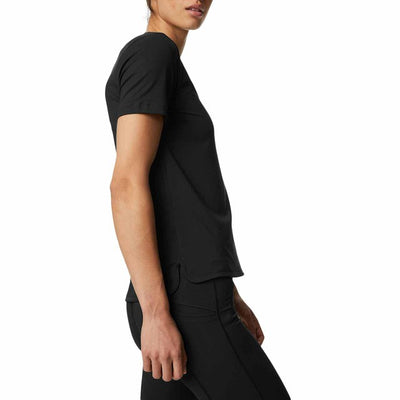 M&S Goodmove Dame Tett trenings-T-skjorte med scoop neck Svart Størrelse 10