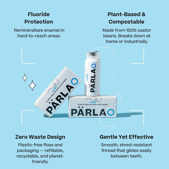 Parla floss plastic free mint 30 metres (British brand)