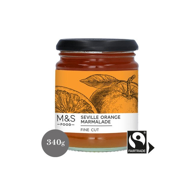 M&S Seville orange marmalade fine cut jar (British brand)