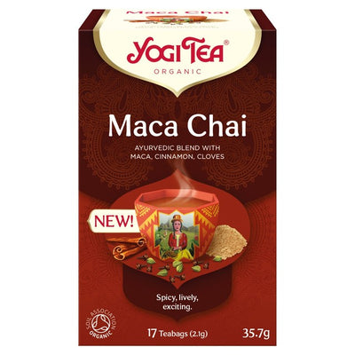 M&S Yogi Tea Maca Chai Organic Tea Bags 17 Count- Buy online at McGrocer