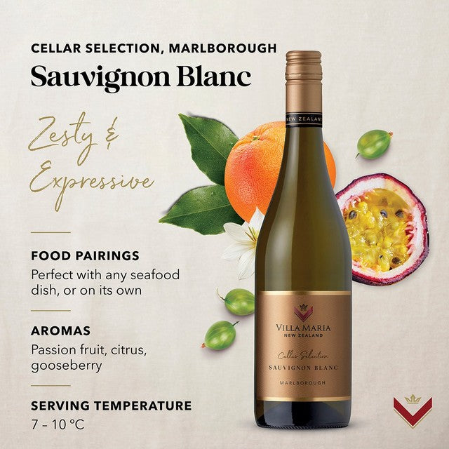 Villa Maria Cellar Selection Sauvignon Blanc white wine 75cl (British brand)