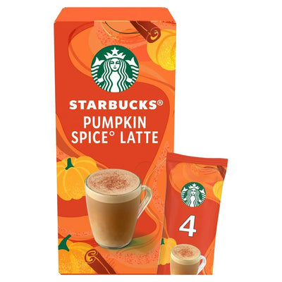 Sainsburys Starbucks Pumpkin Spice Latte Instant Coffee Sachets 4 x 24g- Buy online at McGrocer