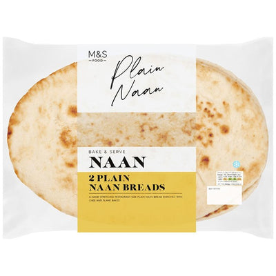 M&S Bake & Serve 2 Naan-Brote (einfach) 380 g