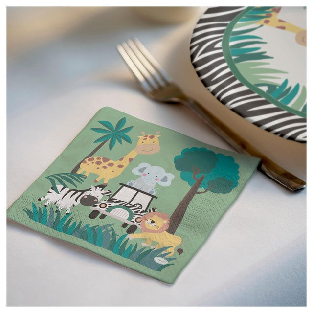 Duni safari kids napkins 20pk, imported from the UK