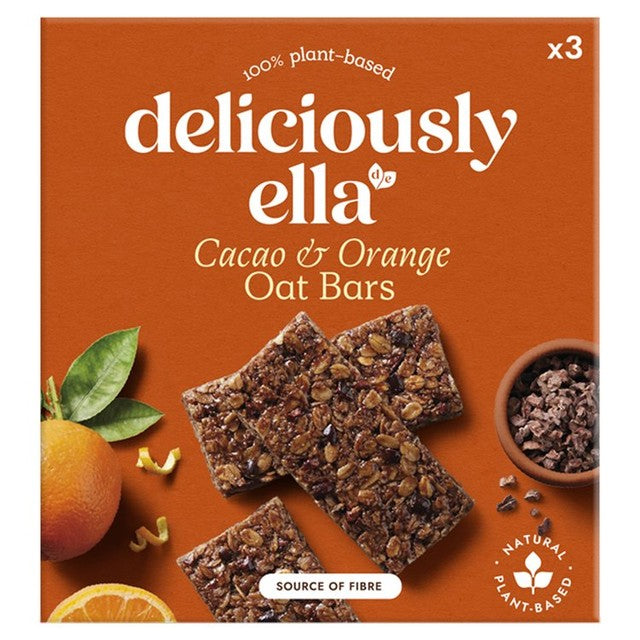 Deliciously Ella cacao orange oat bar 3 x 50g - British product