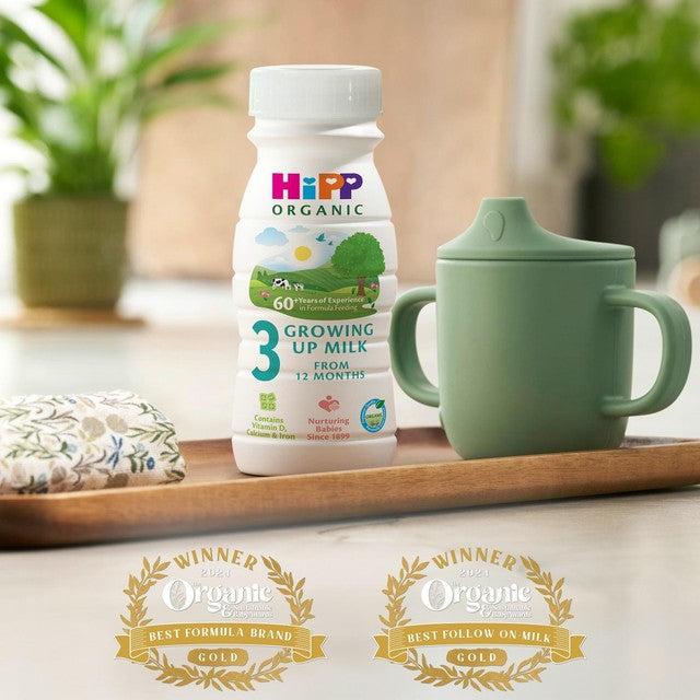 HiPP Organic 3 growing up milk 8 x 200ml, UK version