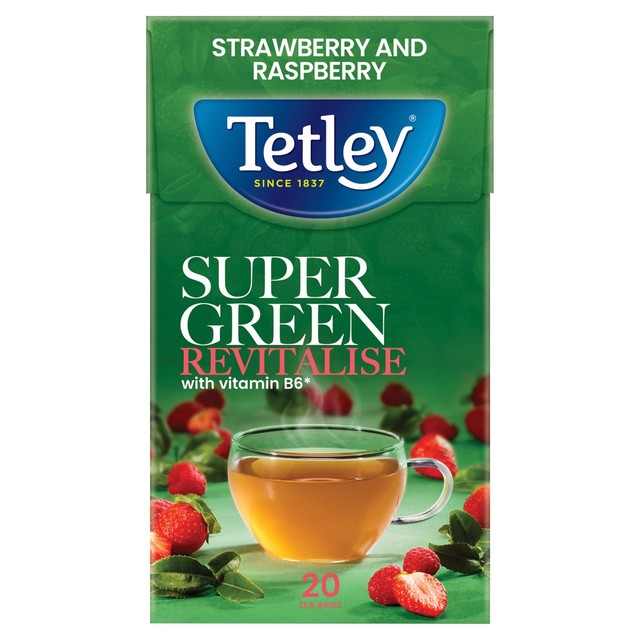 Tetley Green Tea Berry Burst 20 count (British brand)