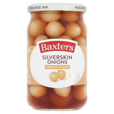 M&S Baxters Tangy Silverskin Onions Pickled Vegetarian 440g- Buy online at McGrocer