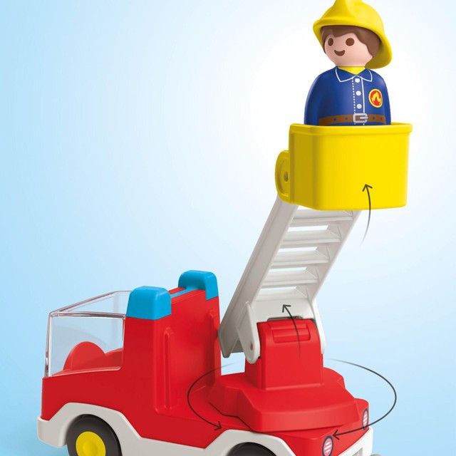 Playmobil JUNIOR ladder unit fire truck toy, imported from the UK