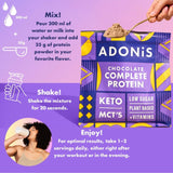 Adonis keto protein shake chocolate (British brand)