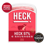 Heck 97% pork gluten free sausages 400g, UK version