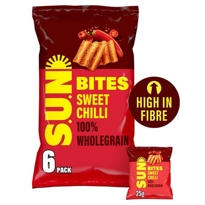 SunBites Sonnengereifter Süß-Chili-Multipack Vollkornsnack 6x25g