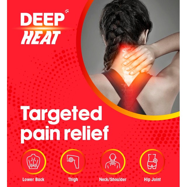 Deep Heat pain relief heat patches 4 per pack - British product