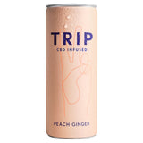 Trip CBD infused peach ginger lightly sparkling drink 250ml can (British brand)