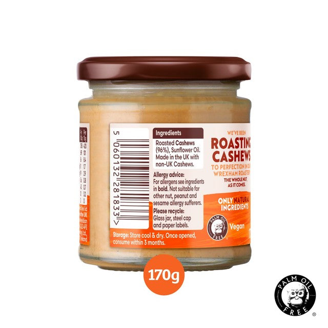 Meridian Crunchy Cashew Butter 170g, imported from the UK