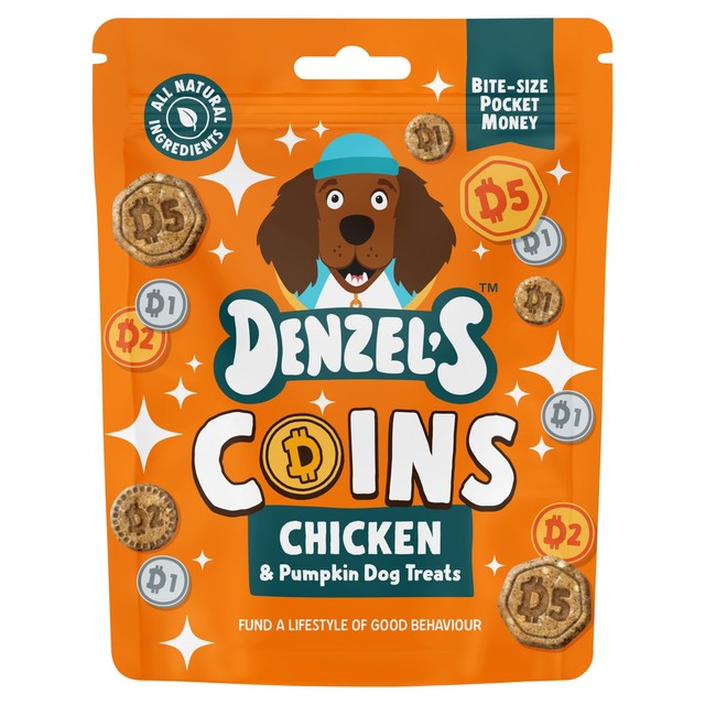 Denzel's Coins Chicken & Pumpkin Dog Treats 90g - British product