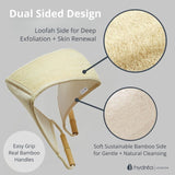 Hydréa London Bamboo & Loofah Exfoliating Back Strap, UK version