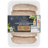 M&S Collection farmhouse pork sausages 400g, imported from the UK