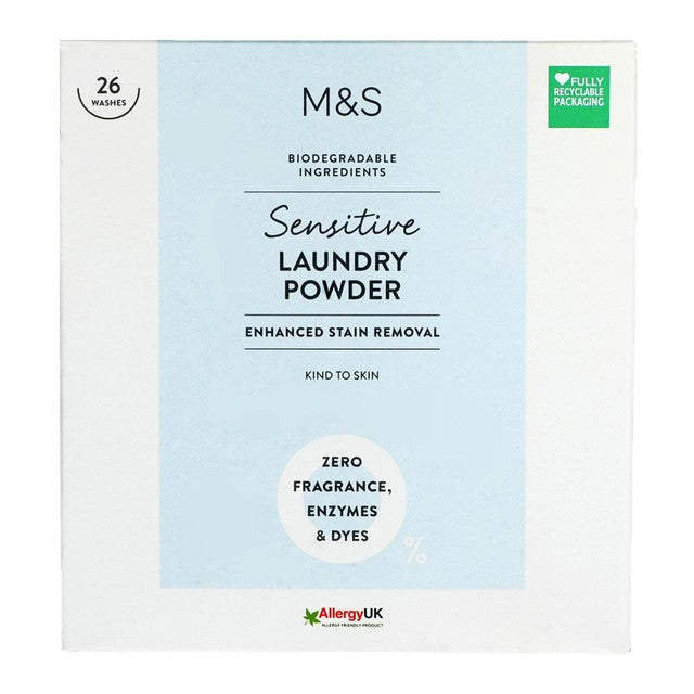 M&S Sensitive Waschpulver 1.43 kg, importiert aus Großbritannien