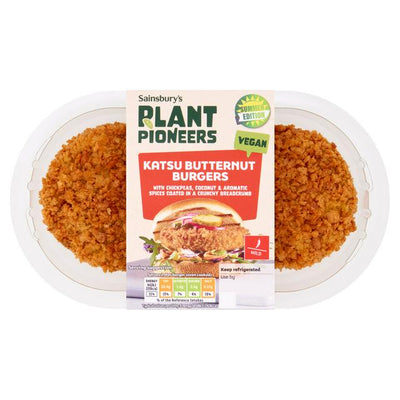 Sainsburys Plant Pioneers Katsu Butternut Burgers Summer Edition 200g- Buy online at McGrocer