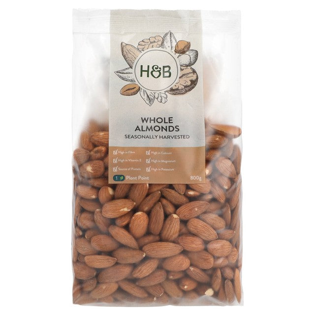 Holland & Barrett Whole Almonds 800g bag, UK version