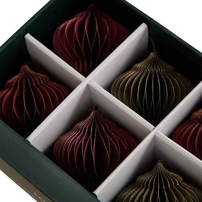 M&S M&S Papir Finial Hengende Juledekorasjoner 6 Pakk - Kjøp online hos McGrocer