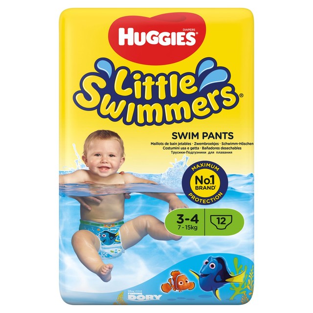 Huggies Little Swimmers Swim Nappies Size 3-4 12 Pack, UK version