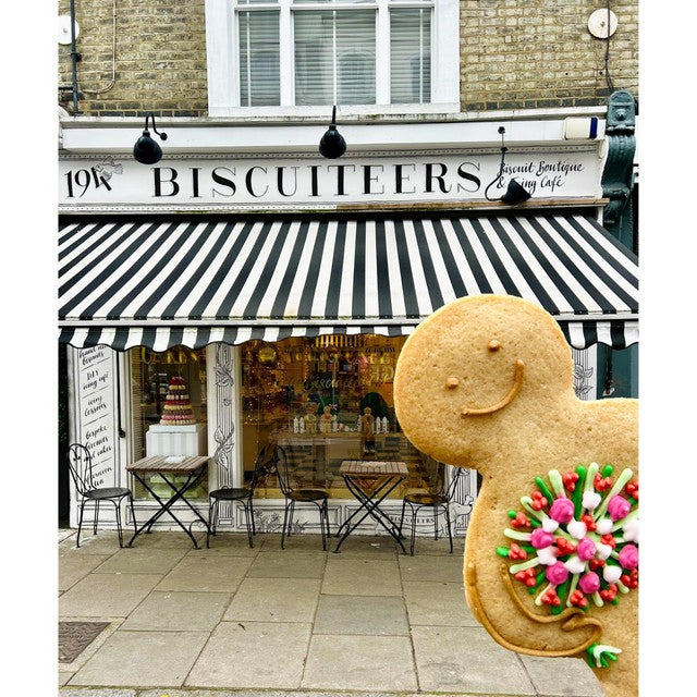 Biscuiteers hand-iced bouquet jolly ginger biscuit 15g - British product
