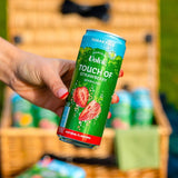 Volvic strawberry sparkling flavoured water 4 x 330ml cans (British brand)