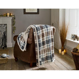Deyongs Baldwin Check Sherpa Throw 140cm x 180cm, UK version