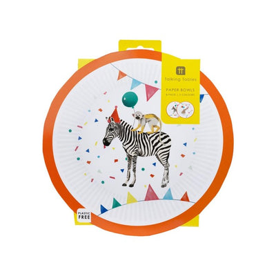 M&S Talking Tables Safari Animal Paper Party Bowls 8-Pack 18cm Diameter- Buy online at McGrocer