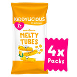 Kiddylicious Melty Tubes Sweetcorn baby snack 4 x 10g, UK version