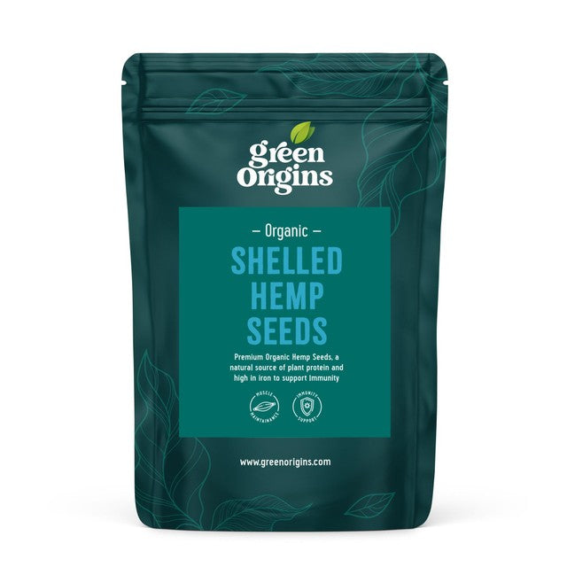 Green Origins organic raw shelled hemp seeds 250g - British product