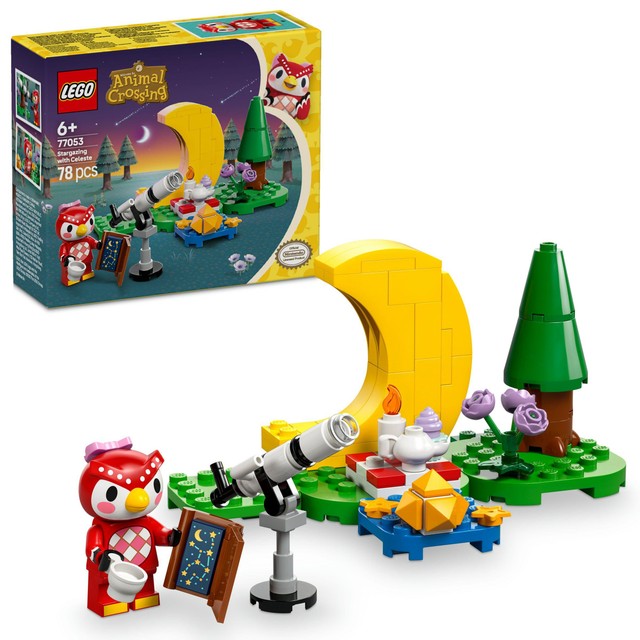 LEGO Animal Crossing Stargazing with Celeste building set 78 pieces, UK version