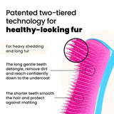 Tangle Teezer De-shedding Dog Grooming Brush Blue Pink, imported from the UK