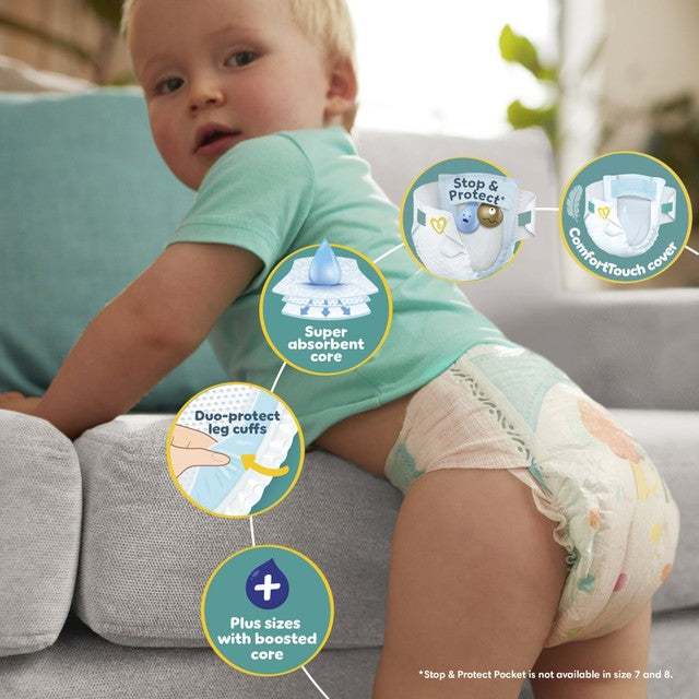 Pampers Baby-Dry nappies size 5 (11-16kg), imported from the UK