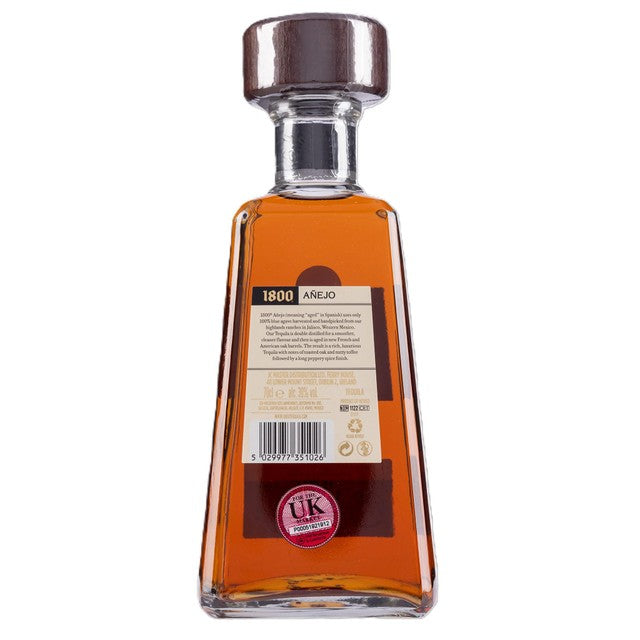 1800 Anejo Tequila aged in oak barrels (British brand)