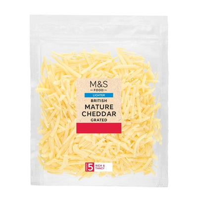 M&S M&S British Lighter Mature Grated Cheddar Cheese 250g- Buy online at McGrocer