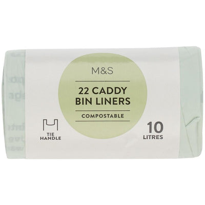M&S M&S Compostable Caddy Bin Liners 22 Pack 10L- Buy online at McGrocer