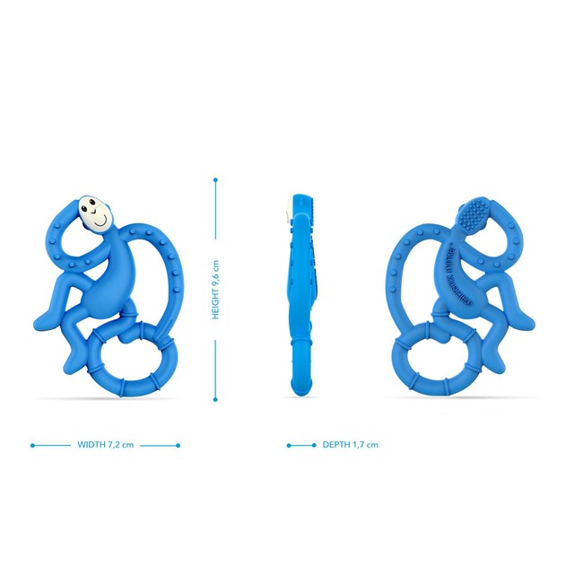 Matchstick Monkey Mini Monkey teether blue, imported from the UK