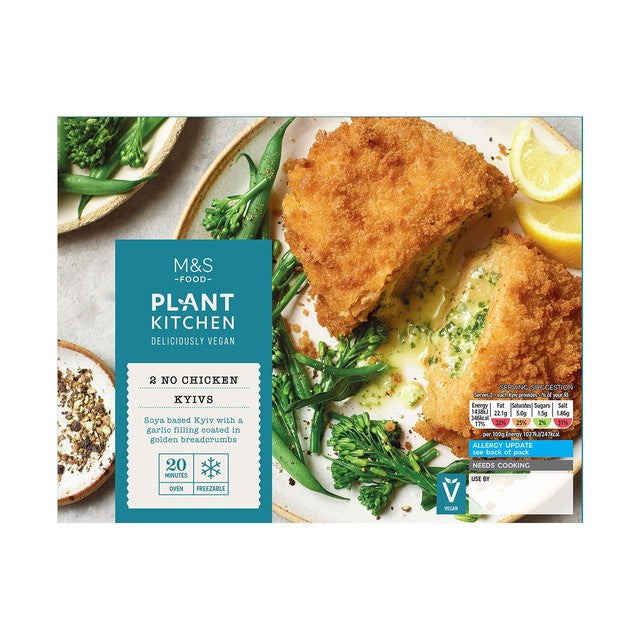 M&S Vegan No Chicken Kyiv 280g, imported from the UK