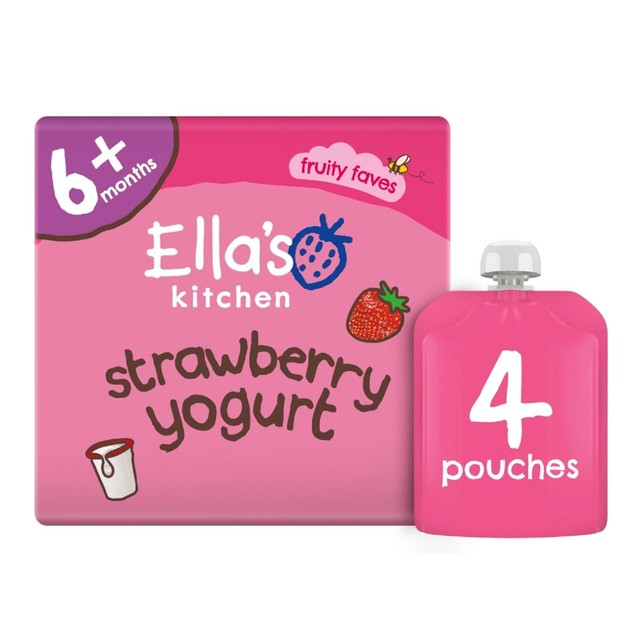 Ella's Kitchen Organic Strawberry Greek Style Yog Food Pouch Multi 6m+