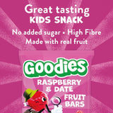 Goodies Raspberry & Date fruit bars multipack, imported from the UK
