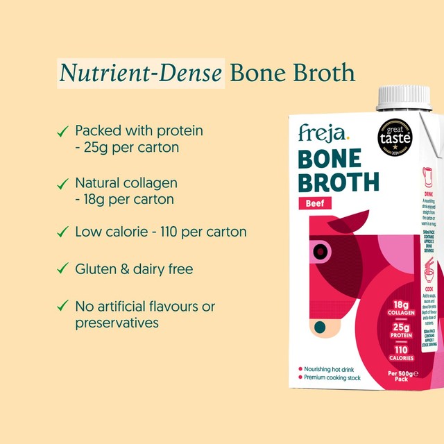 Freja Classic Beef Sipping Bone Broth 500ml - British product