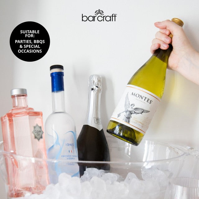 BarCraft Mix It Acrylic Oval Drinks Cooler Large - British product