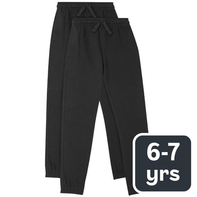 Pantalon de jogging M&S unisexe pour enfants, coupe droite, noir, 6-7 ans - Acheter en ligne chez McGrocer