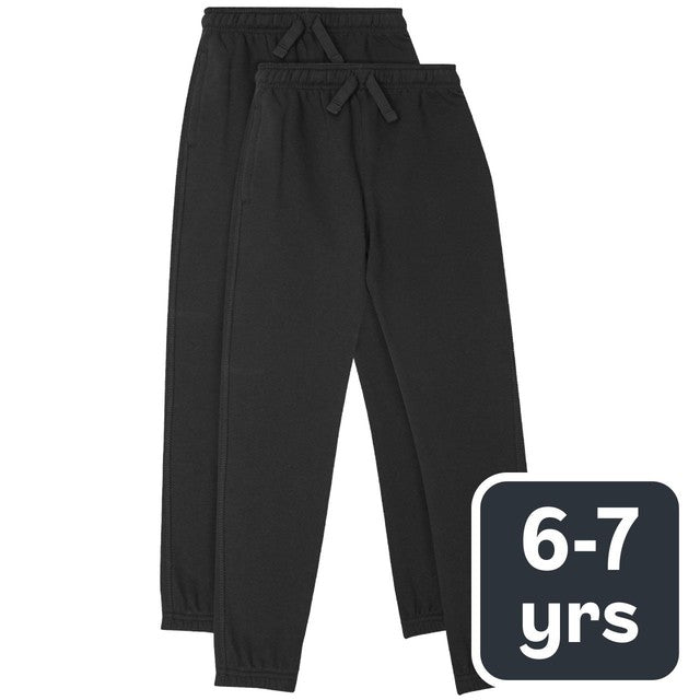 M&S children's joggers in black, size 6-7 years, imported from the UK
