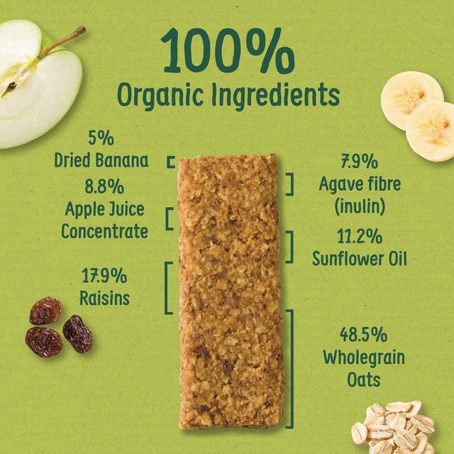 Organix banana oaty bars 6 x 23g, imported from the UK